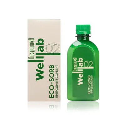 ბუნებრივი სორბენტი Welllab liquid ECO-SORB, საჭმლის მონელების გასაადვილებლად, 300 მლ