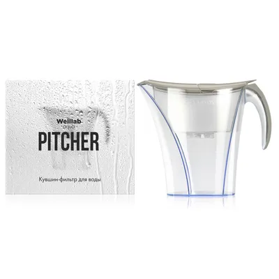 Bình lọc nước Welllab Aqua PITCHER, màu xám