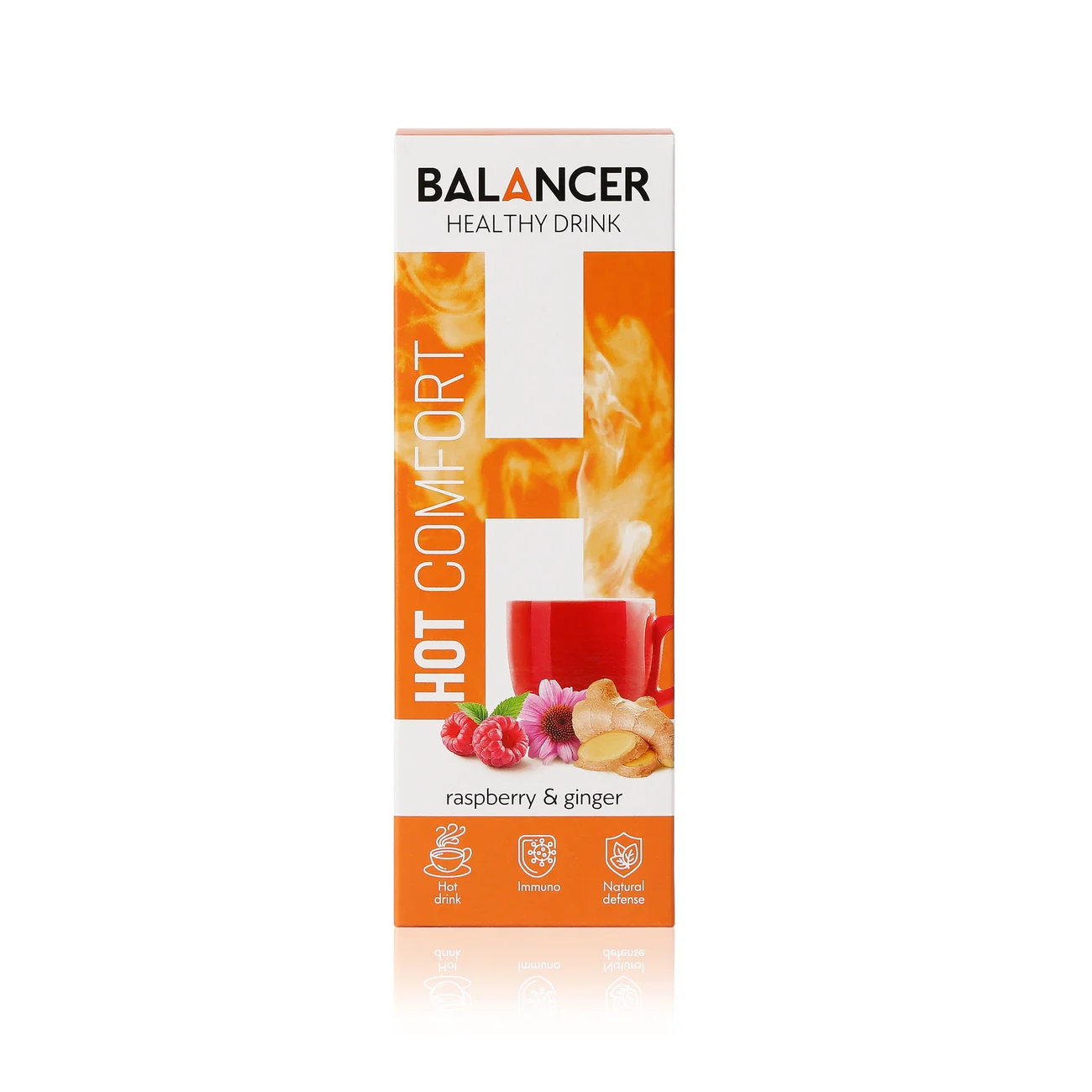 BALANCER HOT COMFORT Raspberry Ginger Hot Drink for Immunity, 10 sticks