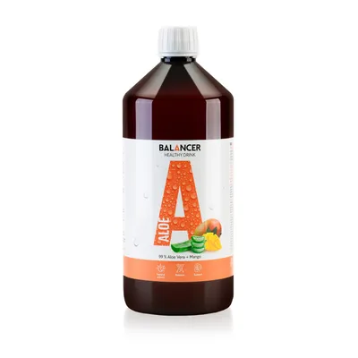 Pitný gel BALANCER Aloe Vera & Mango s aloe s příchutí manga, 1000 ml