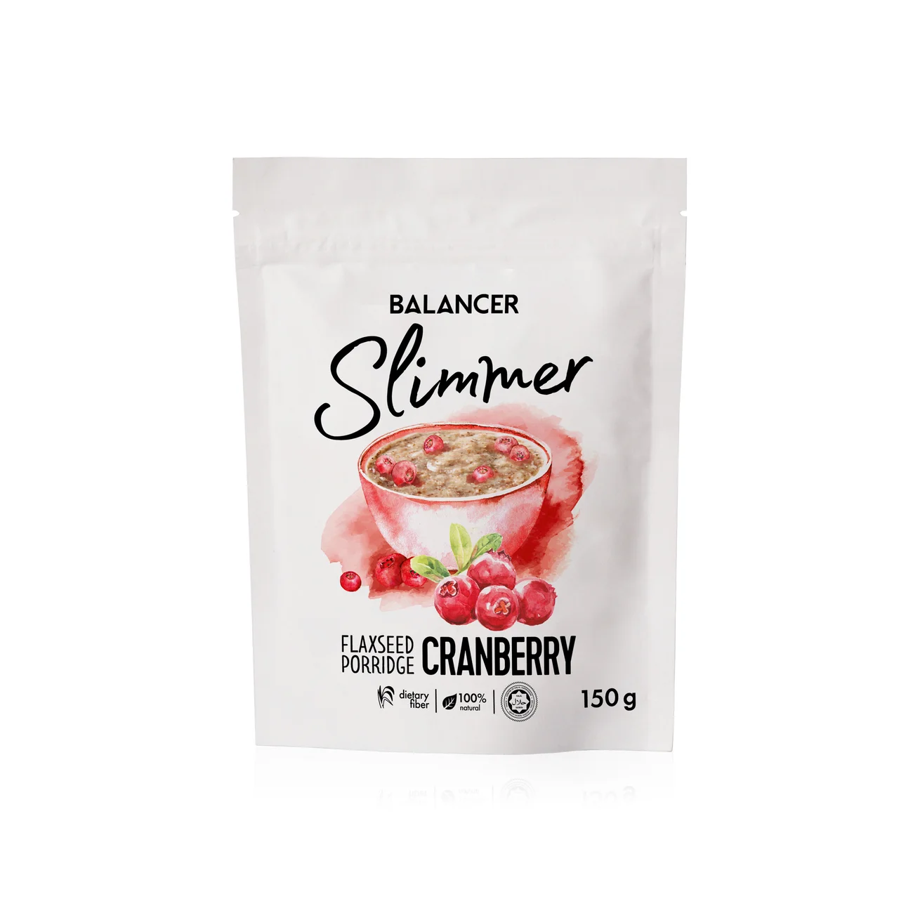 BALANCER Slimmer natural flax oatmeal with dried cranberries, 150 g