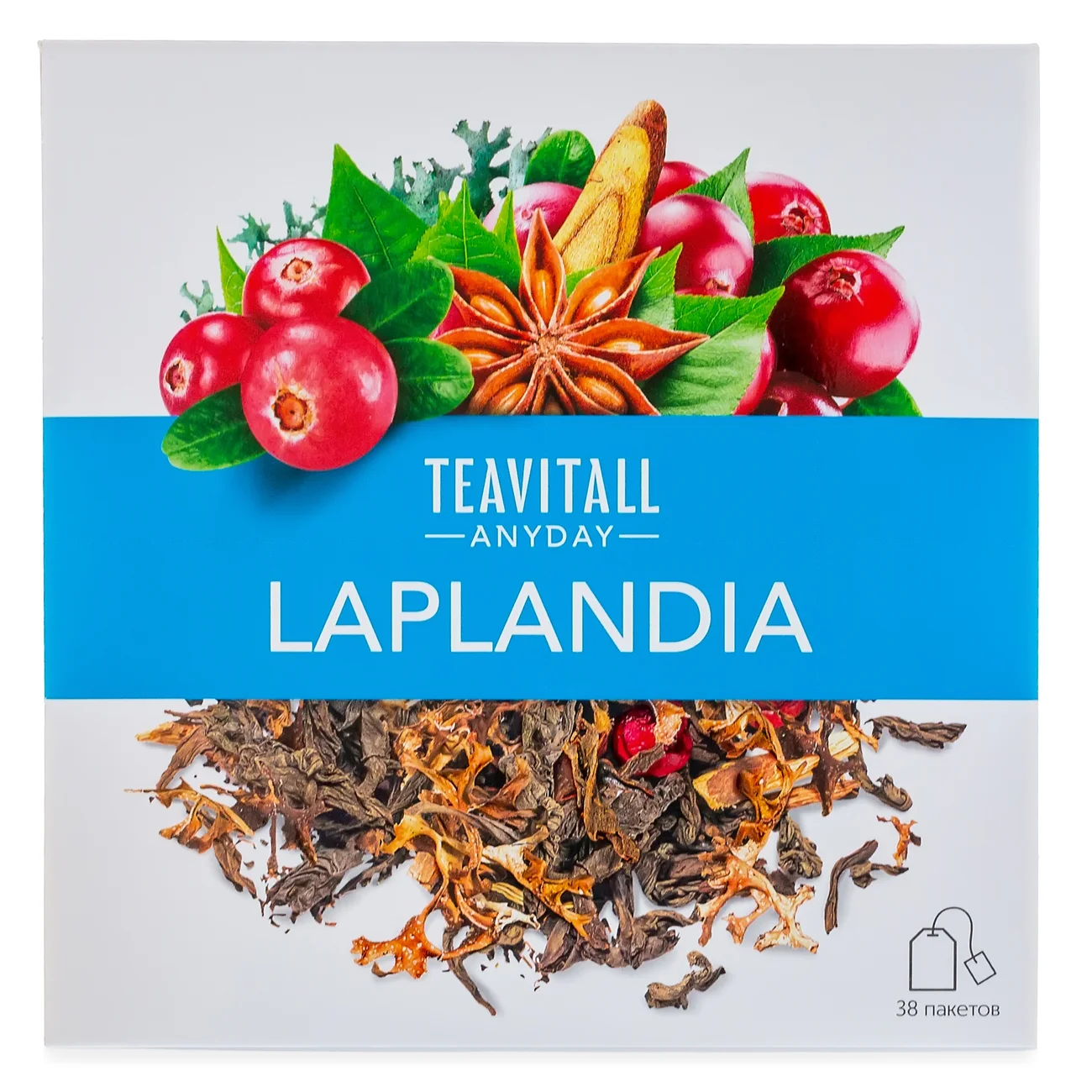 Çay içkisi TeaVitall Anyday "Laplandia", 38 filtr-paket