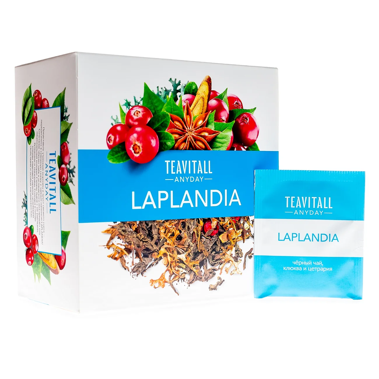 Çay içkisi TeaVitall Anyday "Laplandia", 38 filtr-paket