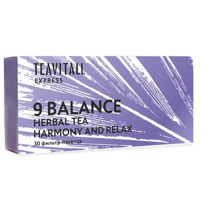 Trà túi lọc dưỡng tâm TeaVitall Express Balance 9, 30 gói.