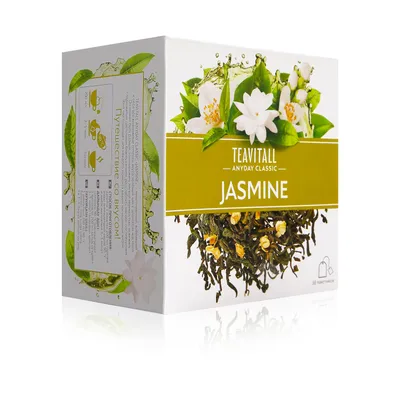 Tè verde TEAVITALL ANYDAY CLASSIC «Gelsomino», 38 bustine filtro