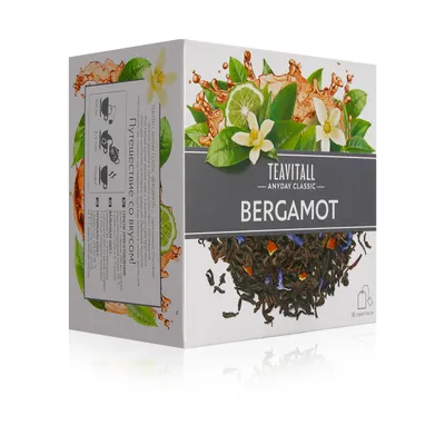 Černý čaj TEAVITALL ANYDAY CLASSIC "Bergamot", 38 filtračních sáčků
