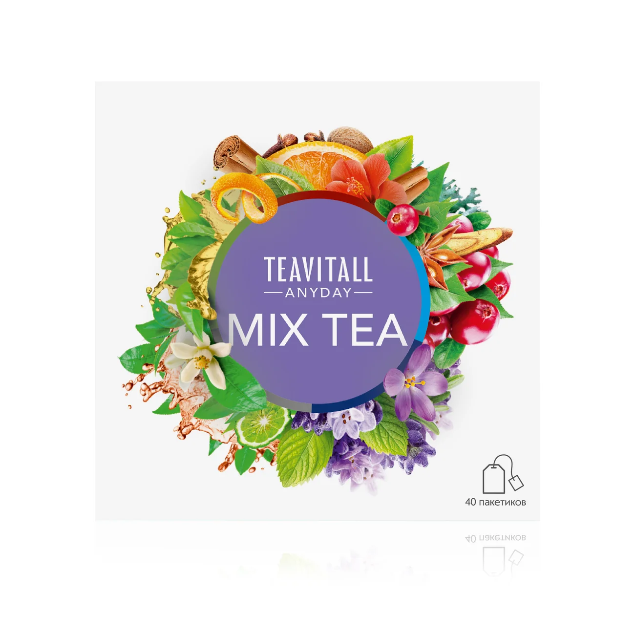 TeaVitall Anyday Mix Tea and Tea drinks set, 40 filter bags