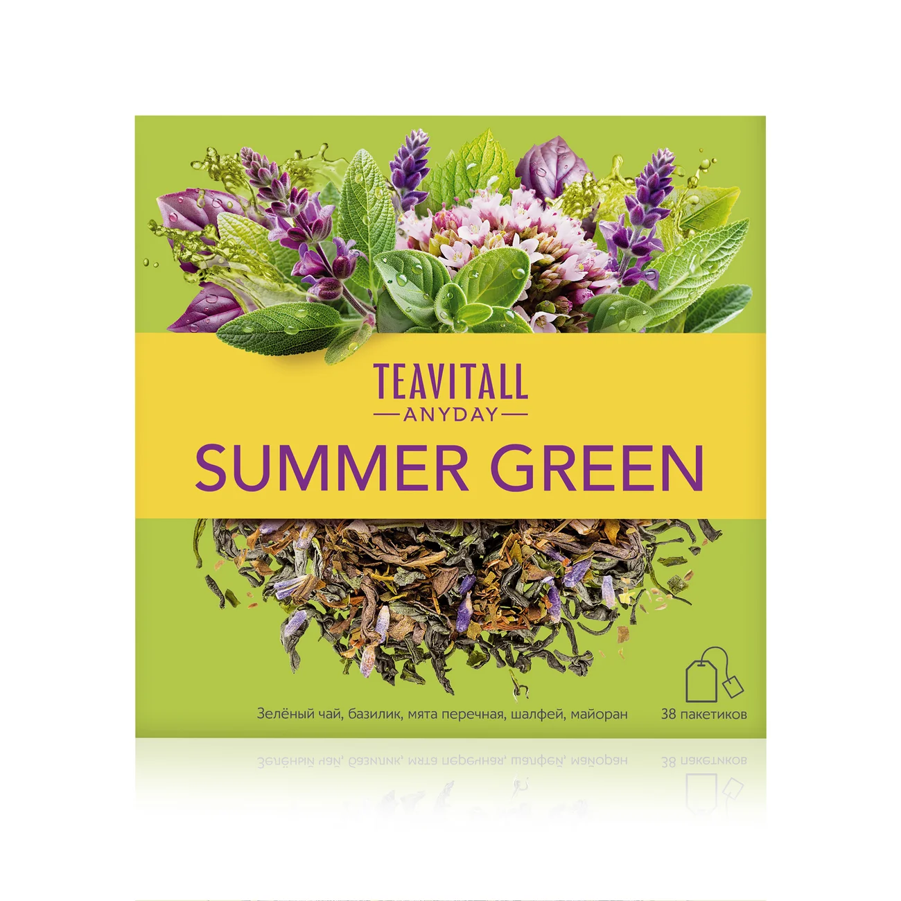 Teavitall Anyday "Summer Green" tea drink, 38 filter bags
