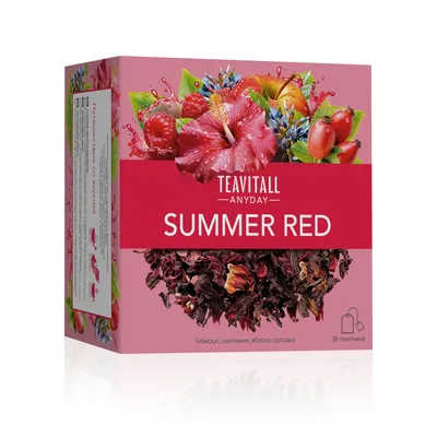 Teavitall Anyday "Summer Red" tea drink, 38 filter bags