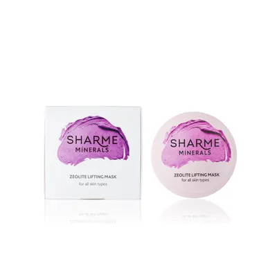 Терінің барлық түрлеріне арналған цеолитті лифтинг-маска  Sharme Minerals, 56 г
