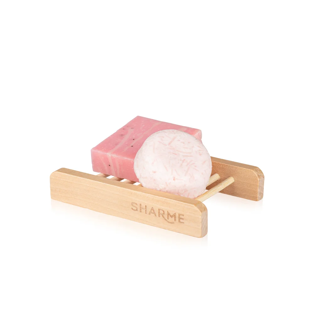 Bamboo dish for soap, solid shampoos and conditioners