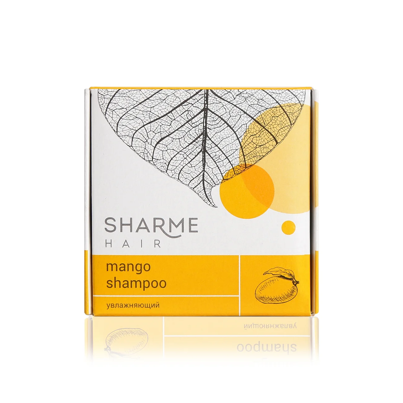 Sharme Hair Mango Natural Solid Shampoo with mango butter, moisturizing, 50 g