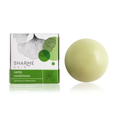 Sharme Hair Nettle Natural Solid Conditioner with nettle extract for shine and volume, 45 g