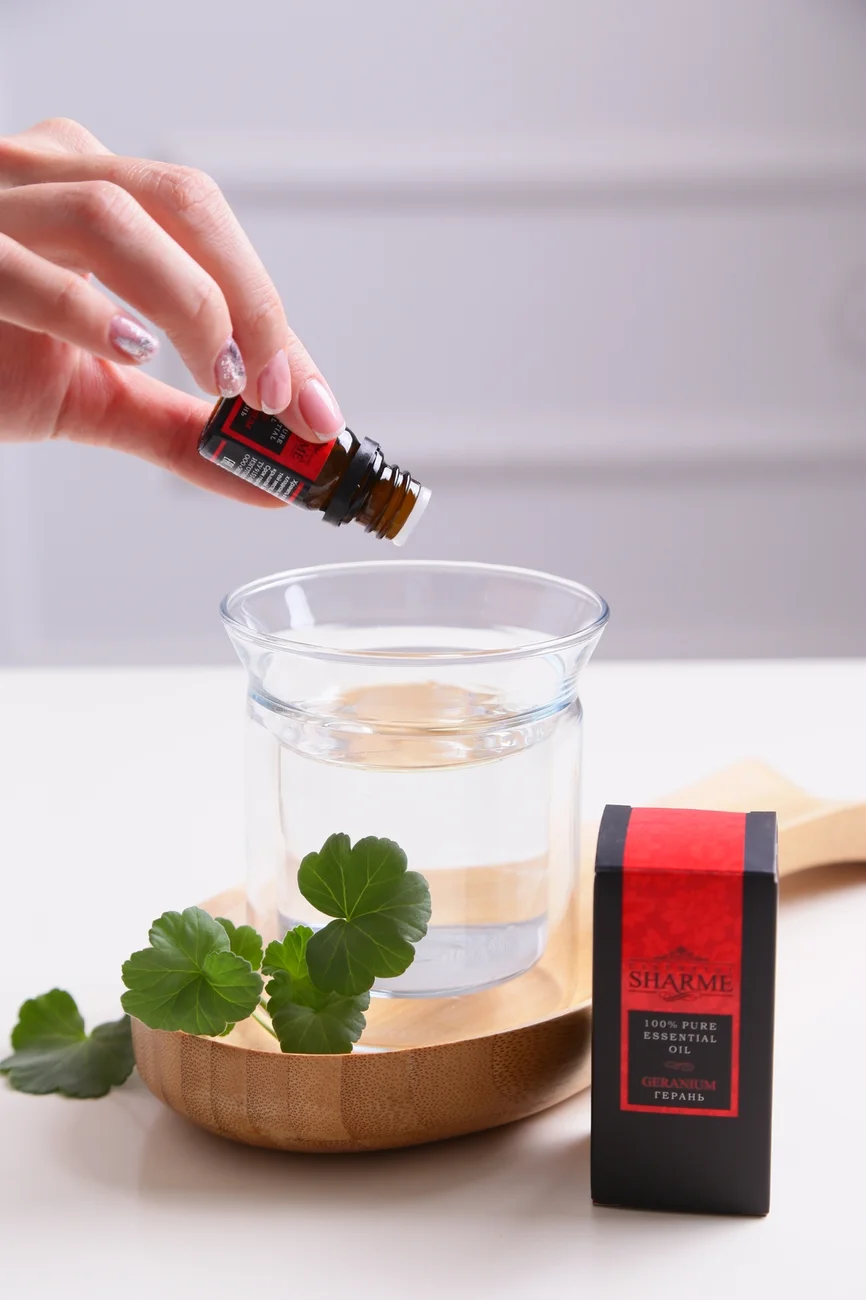 Sharme Essential Geranium Natural Essential Oil, 5 ml