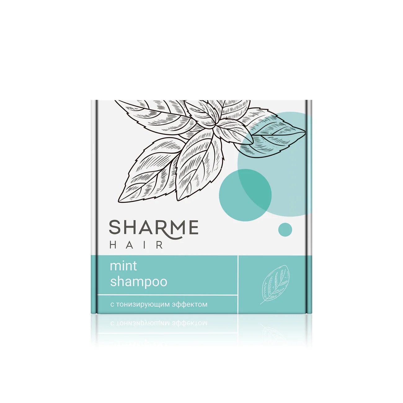 Natural solid shampoo Sharme Hair Mint with a tonic effect, 50 g