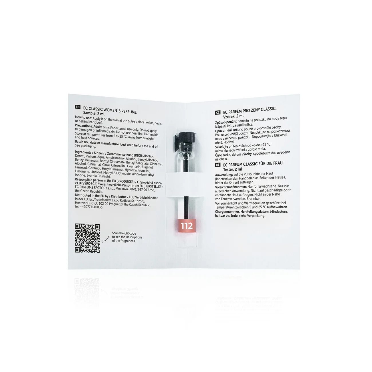 Perfume for women EC Classic 112, sample, 2 ml