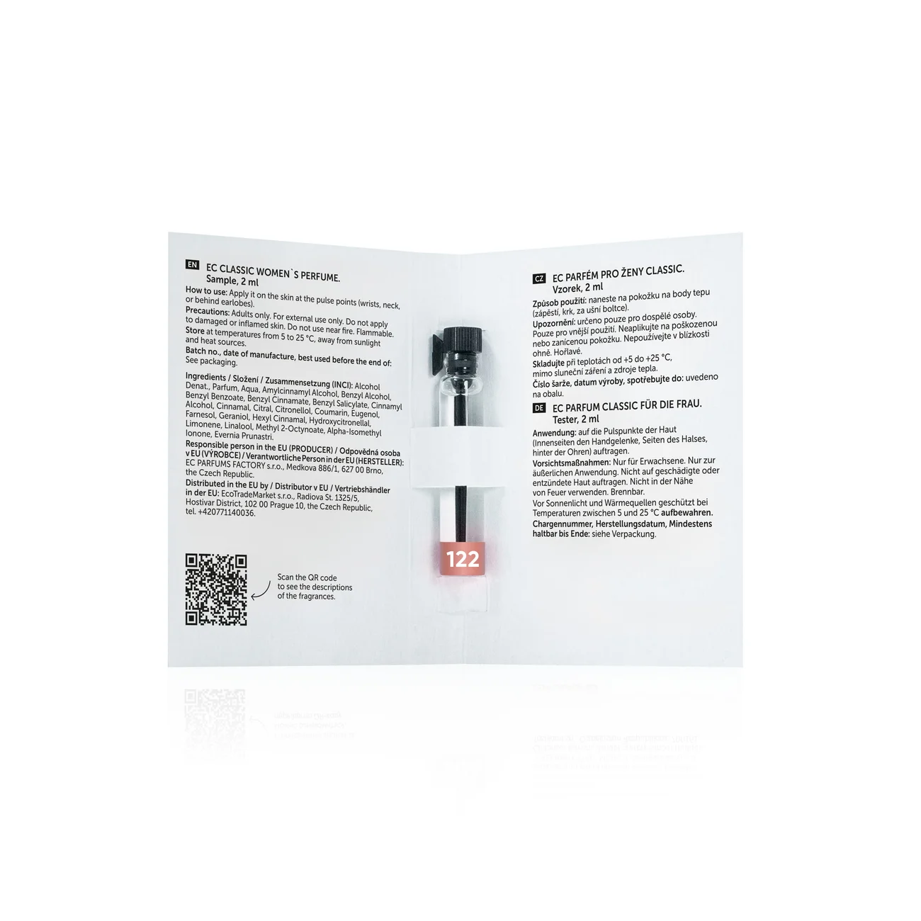 Perfume for women EC Classic 122, sample, 2 ml