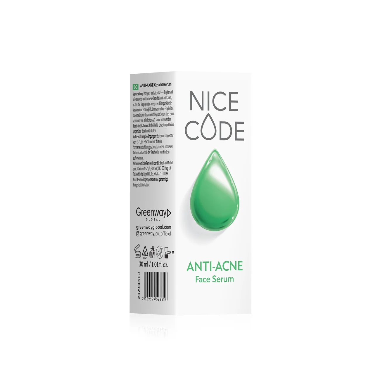 Натуральна сироватка для обличчя ANTI-ACNE NICE CODE, 30 мл