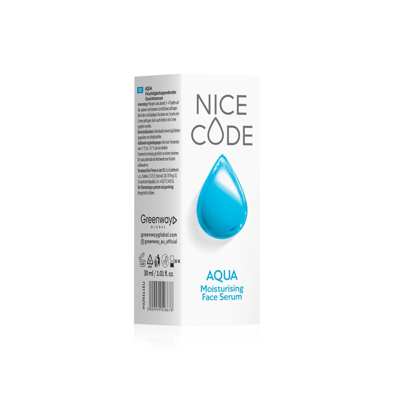 NICE CODE AQUA Moisturizing Face Serum, 30 ml