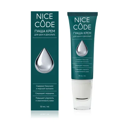 გუაშა კრემი კისრისა და დეკოლტესთვის Nice Code, 50 მლ