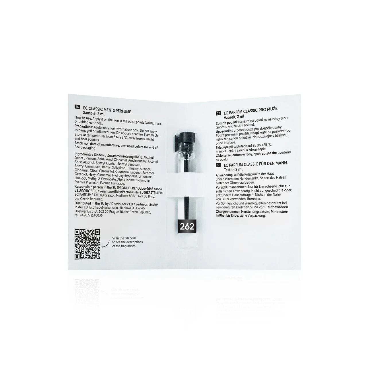 Perfume for men EC Classic 262, sample, 2 ml