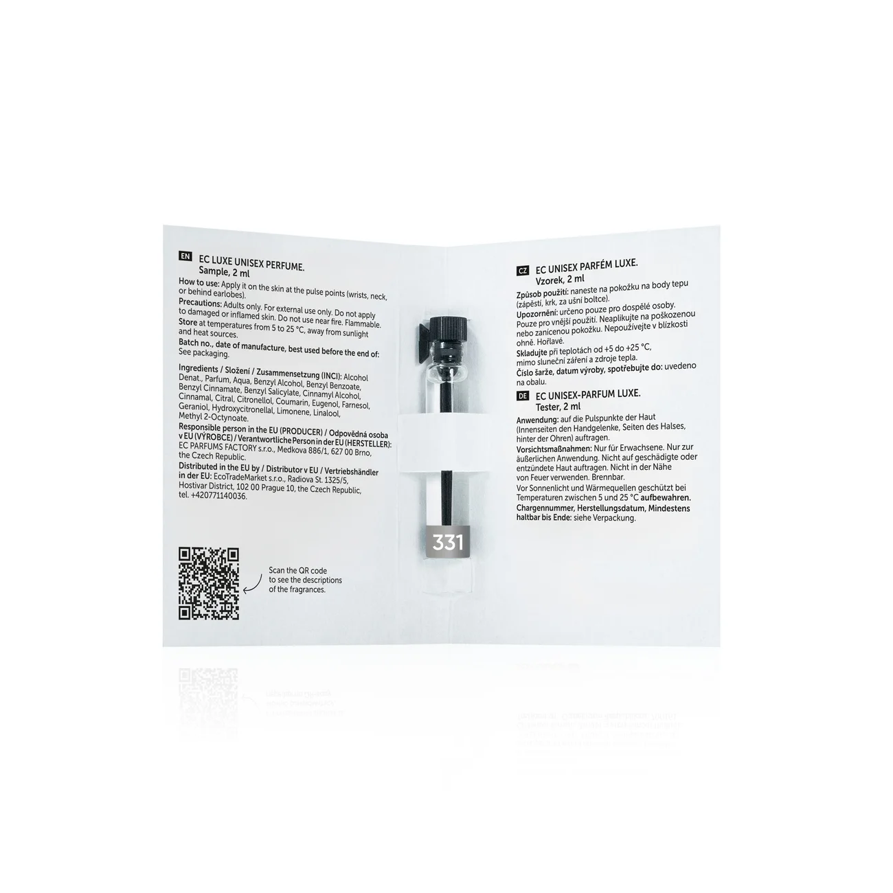 Perfume unisex EC Classic 331, sample, 2 ml
