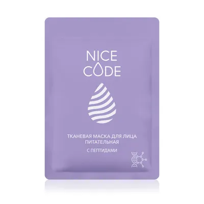 Peptidlər ilə qidalandırıcı parça üz maskası NICE CODE, 24 ml