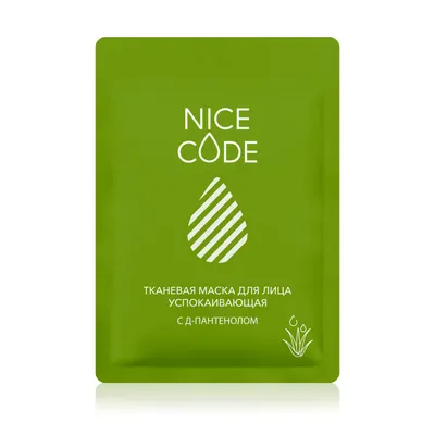 D-pantenol ilə sakitləşdirici parça üz maskası NICE CODE, 24 ml
