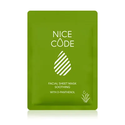 D-panthenol ile yatıştırıcı kumaş yüz maskesi NICE CODE, 24 ml