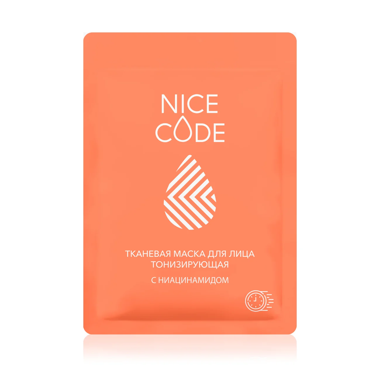Fabric face mask toning with niacinamide NICE CODE, 24 ml