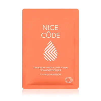 Fabric face mask toning with niacinamide NICE CODE, 24 ml