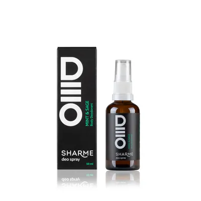 SHARME DEO SPRAY Natural Body Deodorant "Mint & Sage", 50 ml
