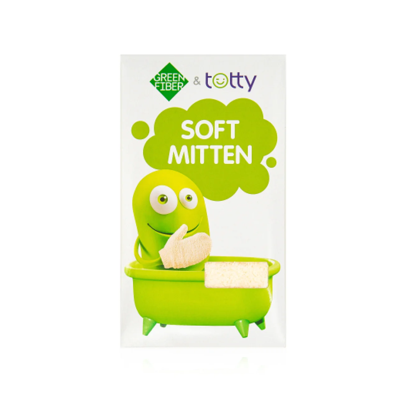Children's soft mitten Green Fiber & Totty, beige
