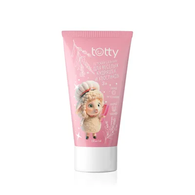 TOTTY "Şən buruqlar və at quyruğu üçün" uşaq üçün saç kremi 3+, 150 ml