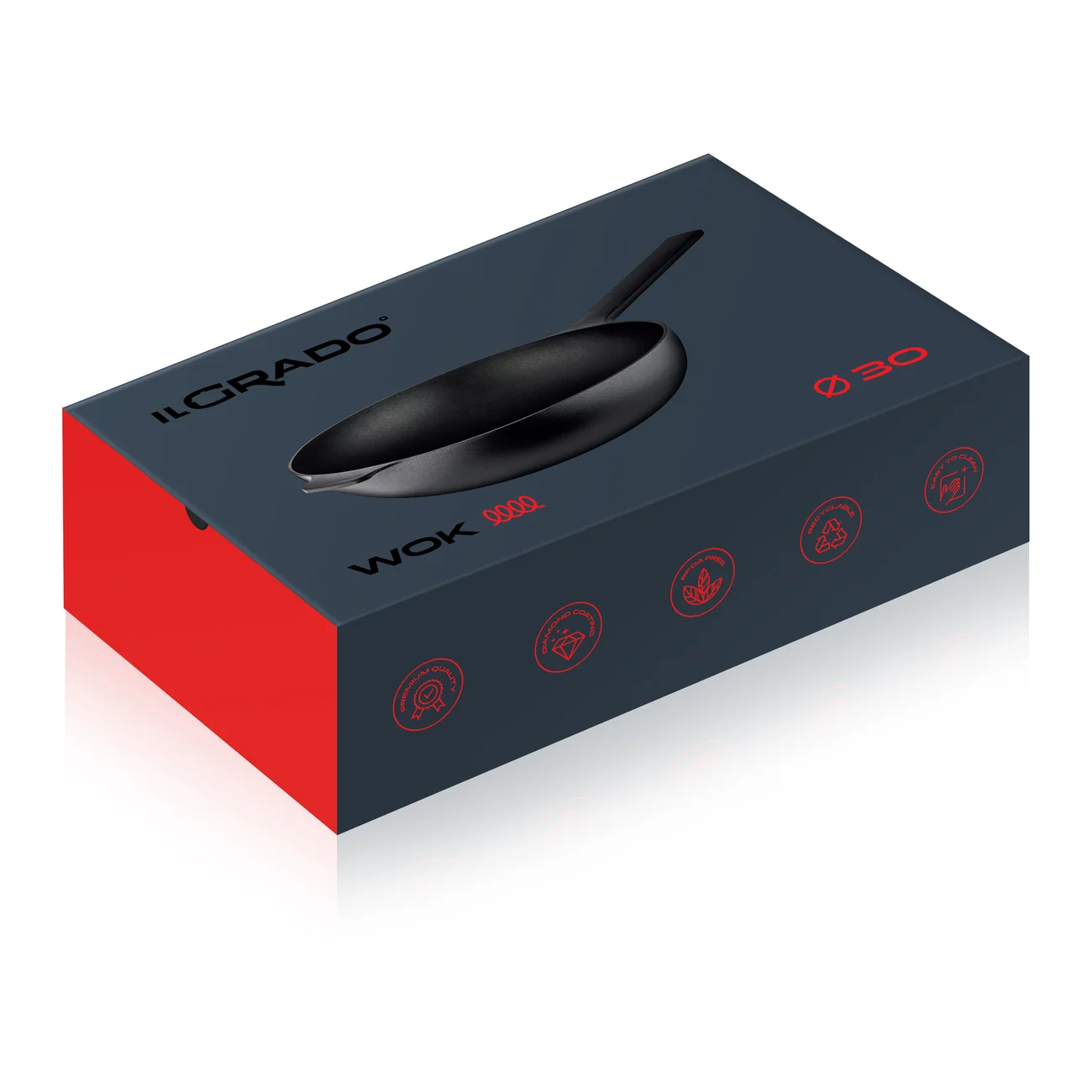 Wok IL GRADO for all types of stoves, ø30 cm