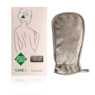 Green Fiber CARE 5 Душқа арналған биялай-скраб, сұр