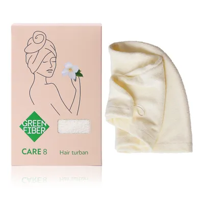 Green Fiber CARE 8 ผ้าโพกผม, สีครีม