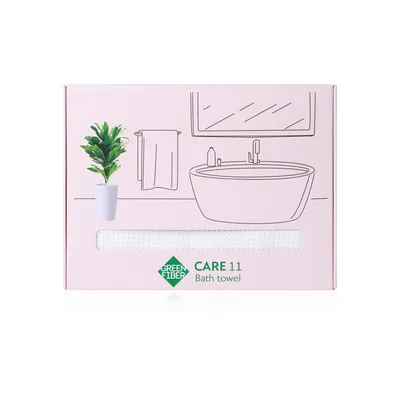ผ้าเช็ดตัววาฟเฟิล Green Fiber CARE 11, สีครีม
