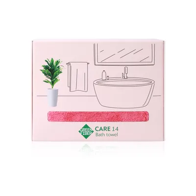 ผ้าเช็ดตัว Green Fiber CARE 14, สีปะการัง