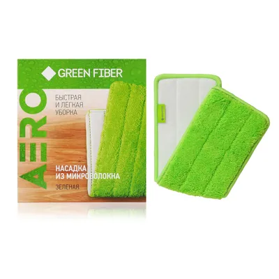 Microfiber Attachment for Green Fiber AERO Spray Mop, green