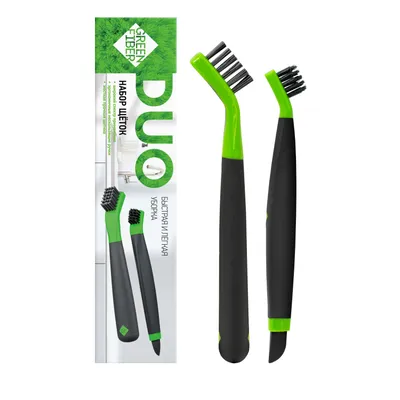 Brush set for cleaning hard-to-reach places Green Fiber DUO