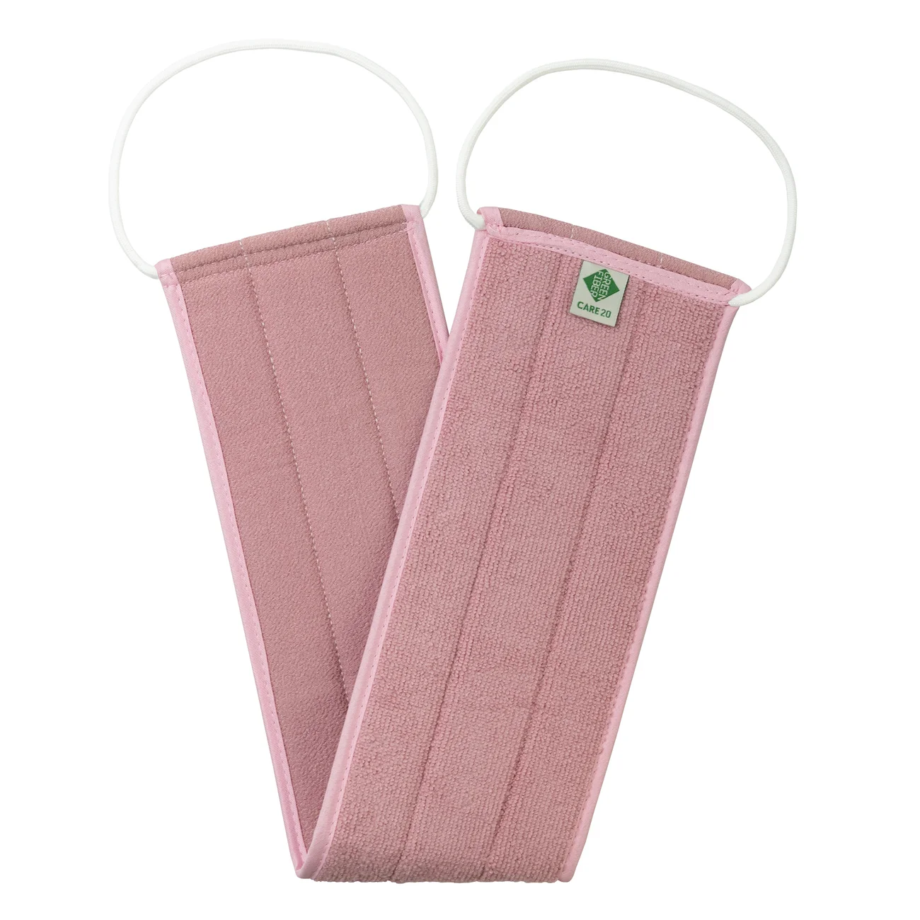 Long washcloth scrub Green Fiber CARE 20, pink