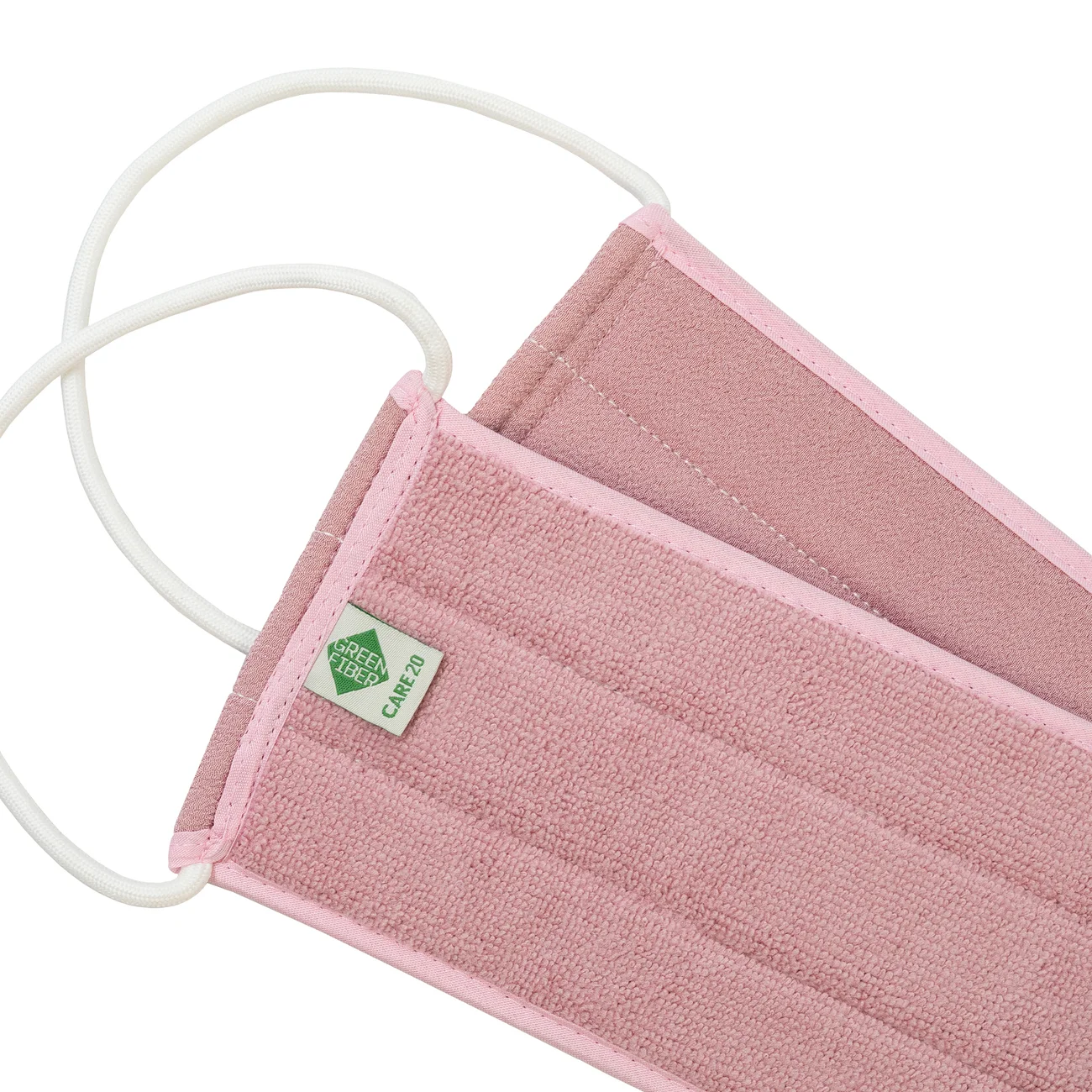Long washcloth scrub Green Fiber CARE 20, pink