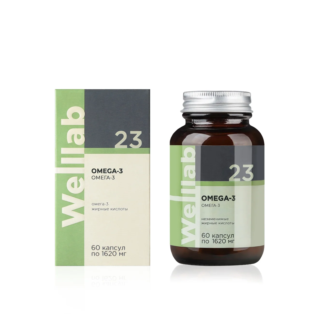 Dietary supplements with omega-3 in high concentration Welllab OMEGA-3, 60 capsules