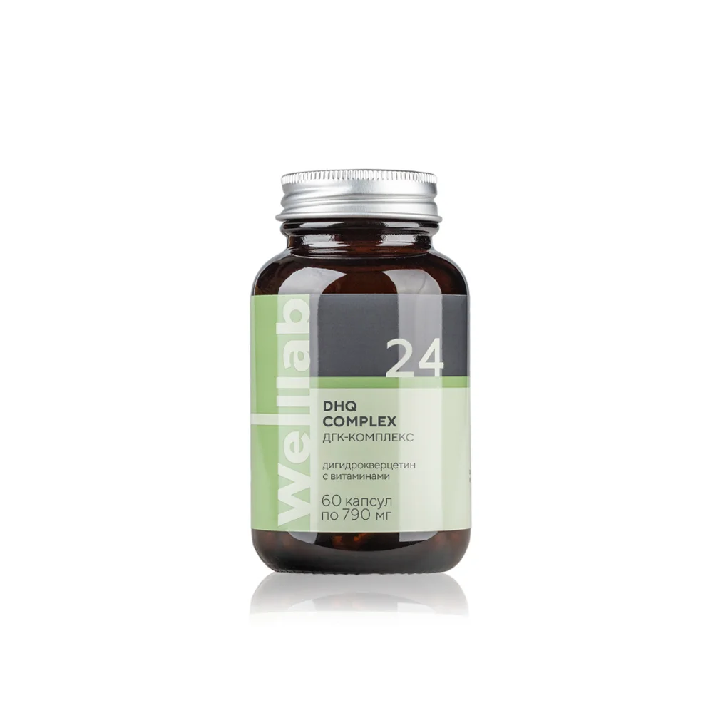 Dietary supplements with dihydroquercetin and vitamins Welllab DHQ COMPLEX, 60 capsules