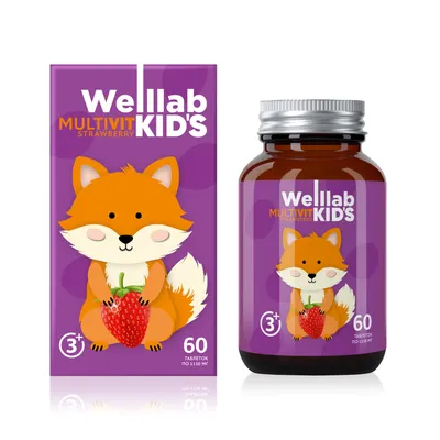 Multivitamins for children WELLLAB KIDS MULTIVIT, 60 tablets