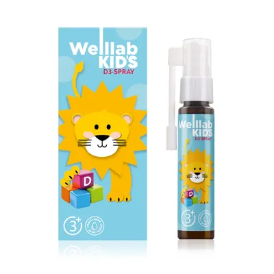 სპრეი D3 ვიტამინით WELLLAB KIDS VITAMIN D3, 23,8 მლ