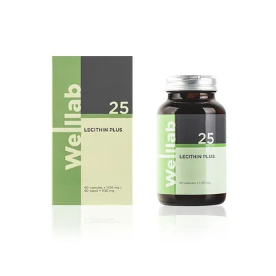 Doplněk stravy s přírodními fosfolipidy Welllab LECITHIN PLUS, 60 kapslí