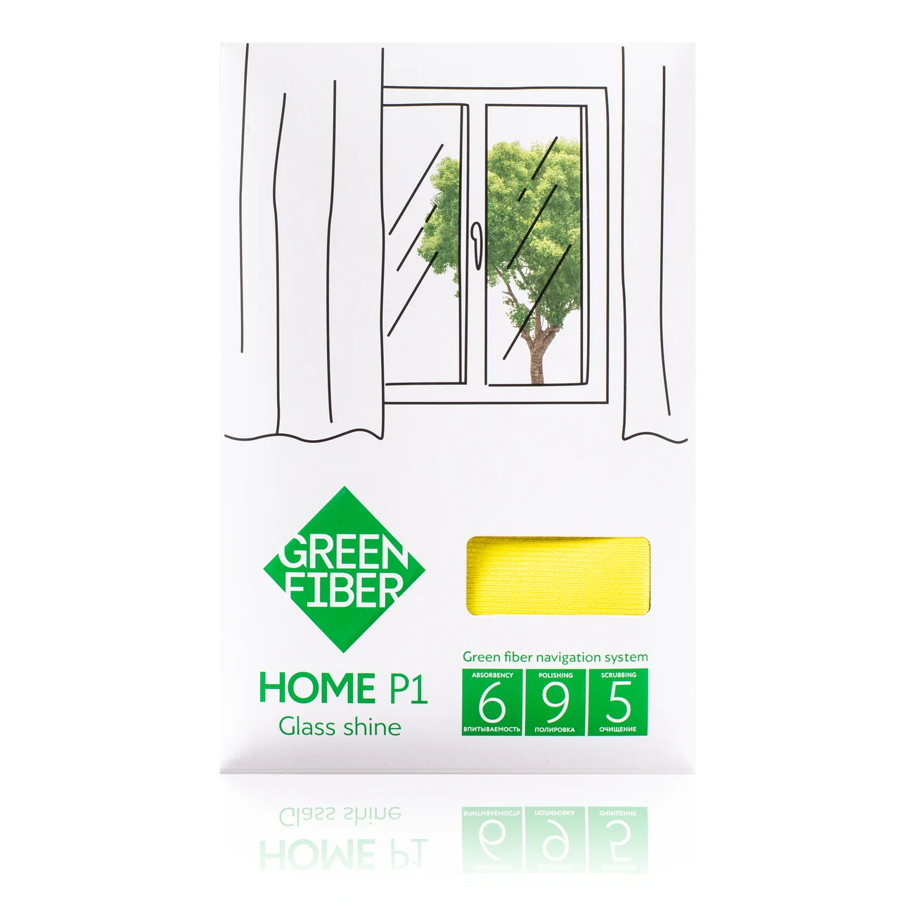 Green Fiber HOME P1 Fiber for glassware, yellow