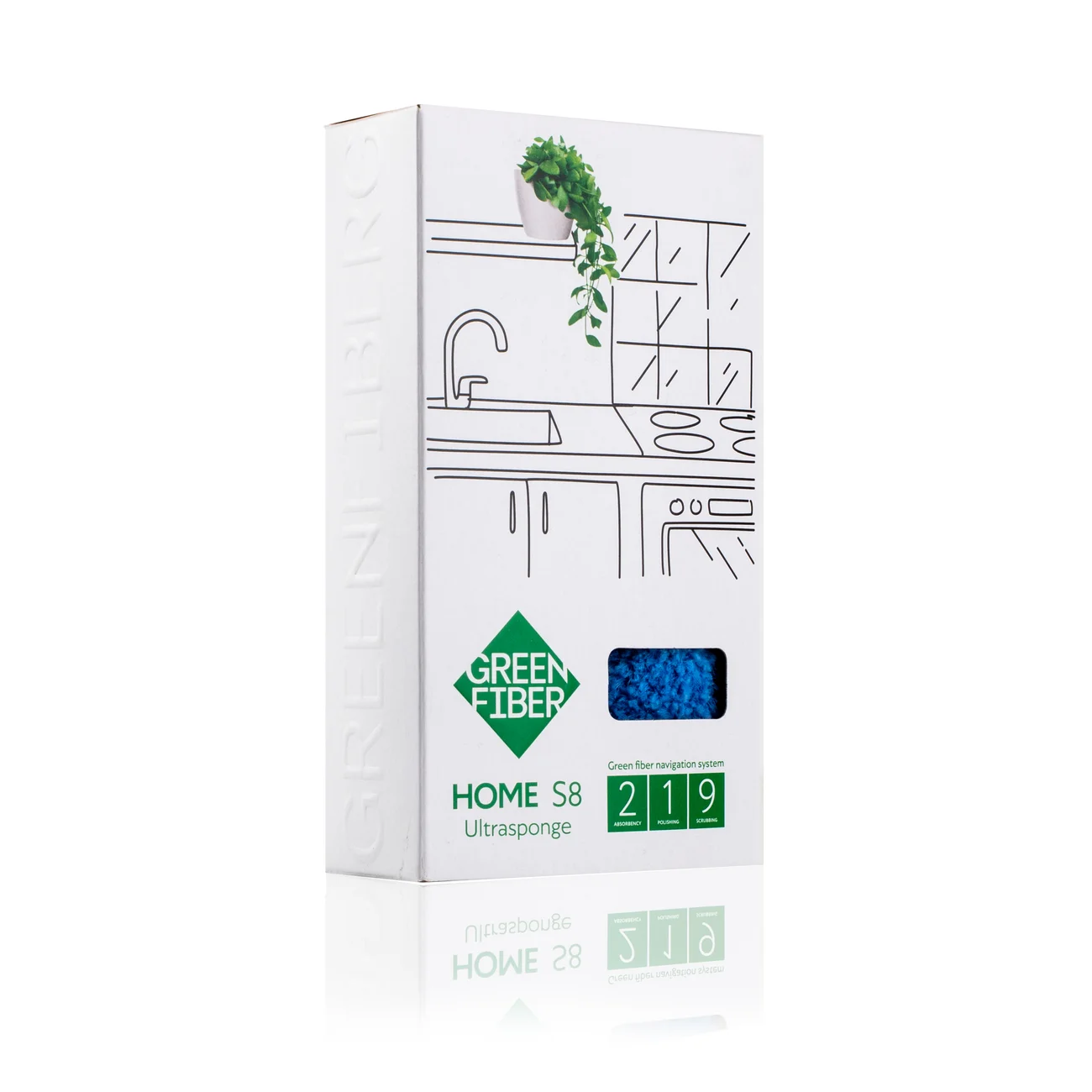 Green Fiber HOME S8 Involver sponge, blue